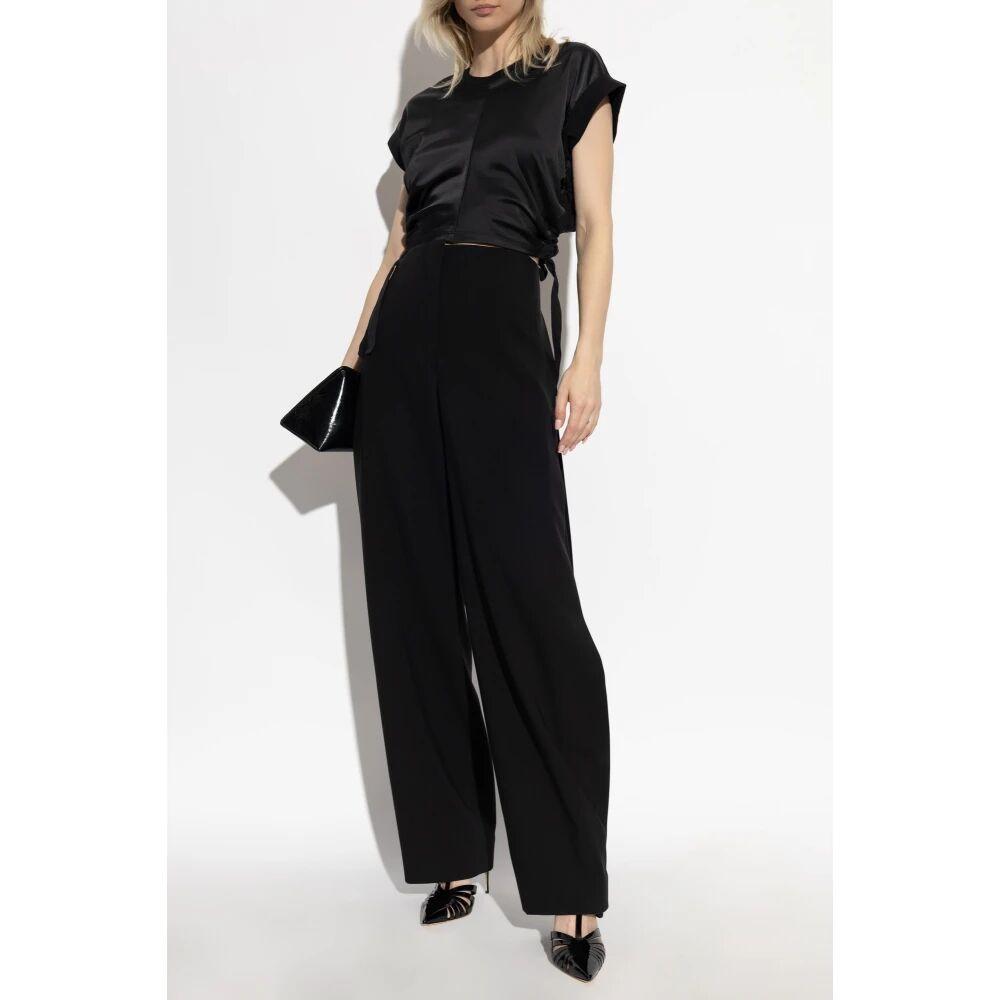 パンツ SPORTMAX Women Straight Pants 2512131043002 Black Sportmax Straight Trousers in Black | Lyst