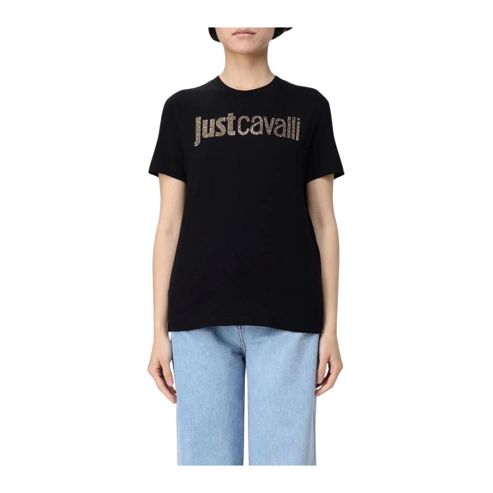 Tシャツ・カットソー JUST CAVALLI Woman T-Shirt Black 78PAHT01CJ500 G89 Just Cavalli logo-print T-shirt | Black | FARFETCH