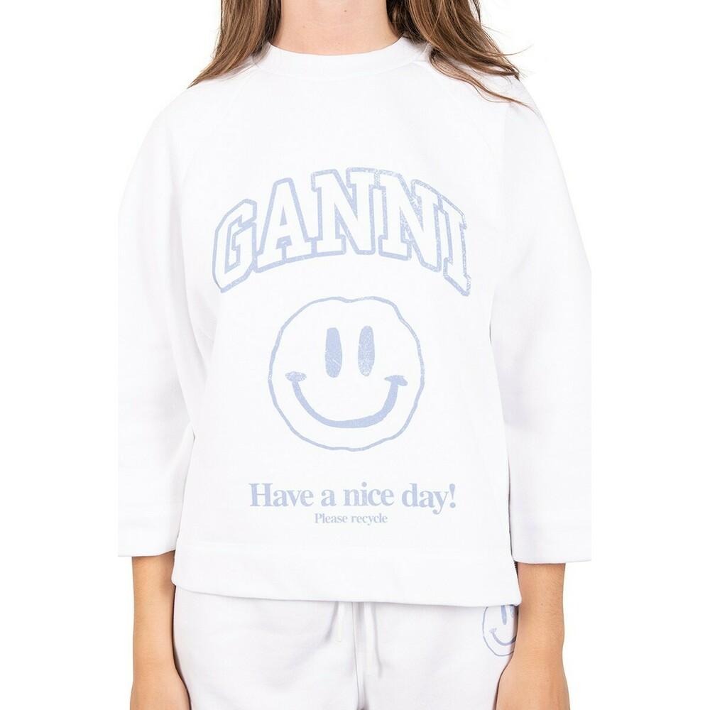 Ganni Sweat Smiley in het Wit | Lyst BE