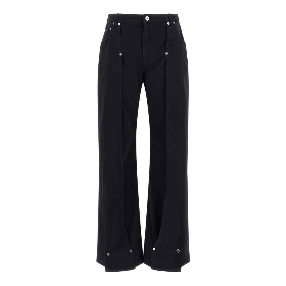 Pantalon Jean Paul Gaultier Taille Haute Large En Denim - Taille 38, Femme, Occasion Très Bon état