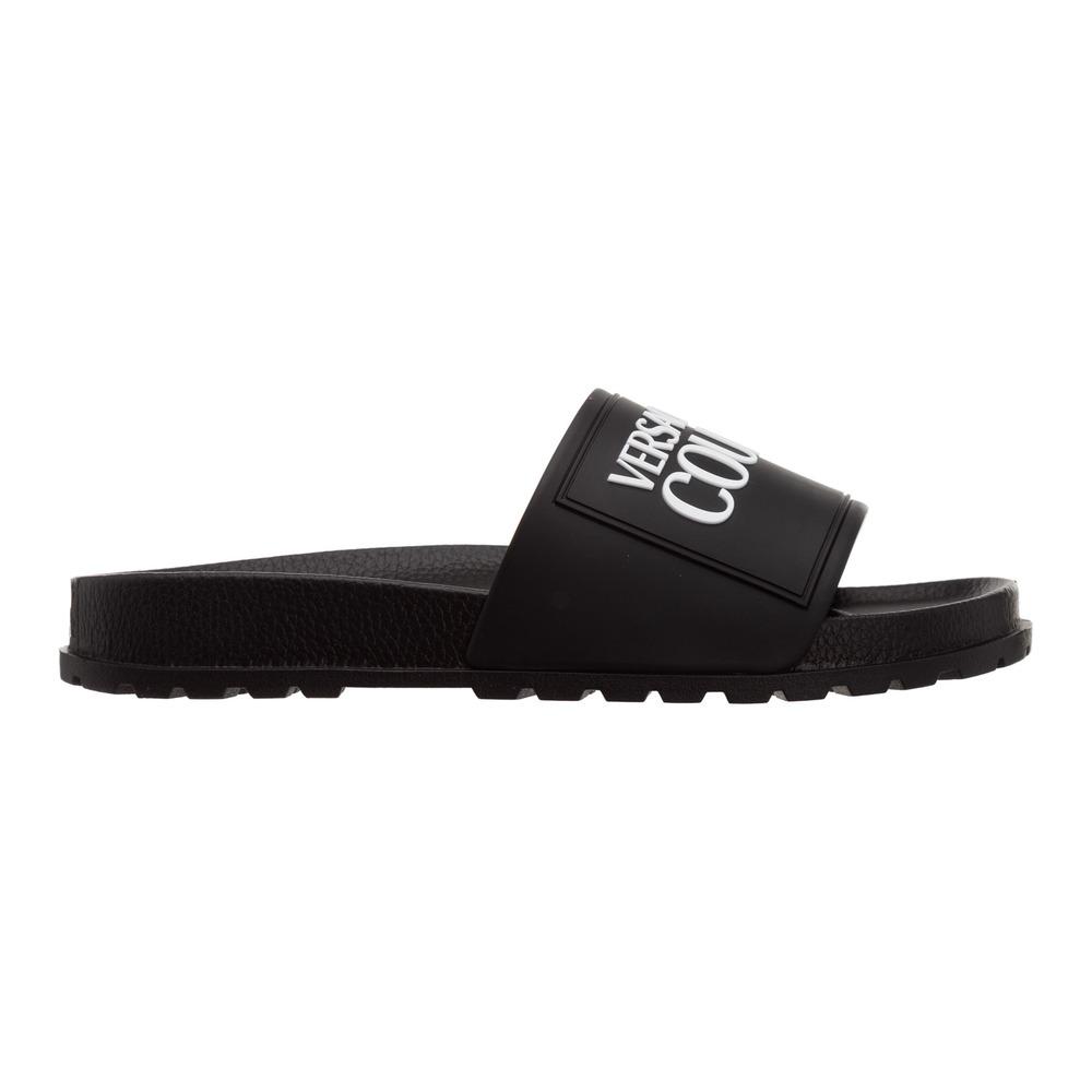 Versace Jeans Couture Slippers Sandals in het Zwart - Lyst