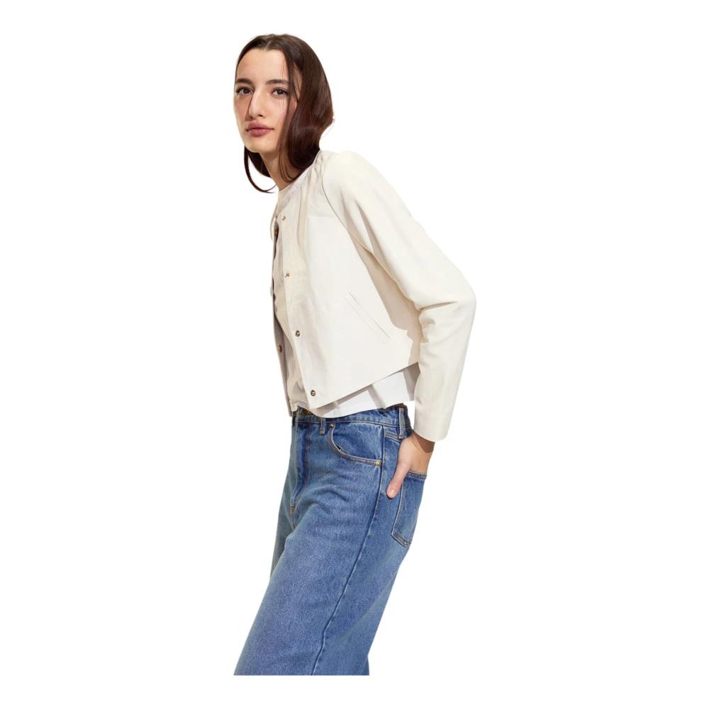 Veste Trench En Lin Cynthia Rowley Beige - Taille L - Occasion Très Bon état