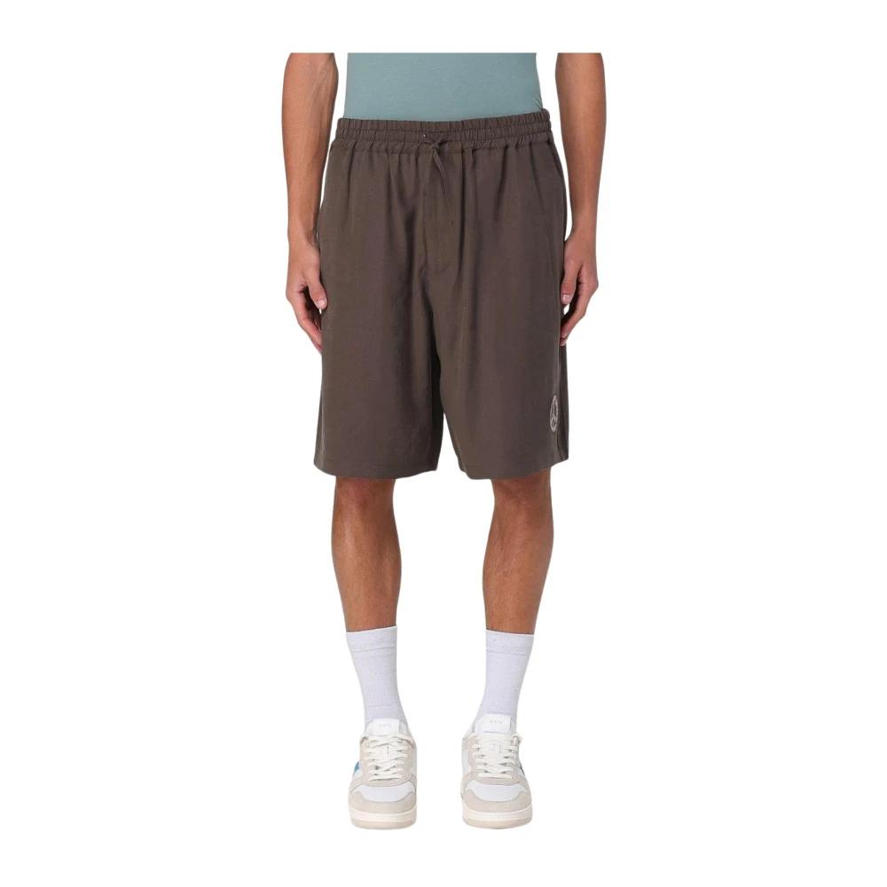 ハーフ・ショートパンツ EMPORIO ARMANI BROWN MODAL BLEND BERMUDA SHORTS Emporio Armani - Modal blend bermuda shorts brown - The Corner