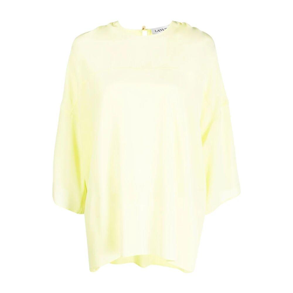 Tシャツ・カットソー LANVIN Fluo Yellow Polyester Blouse Yellow Lanvin Tops for Women | Lyst