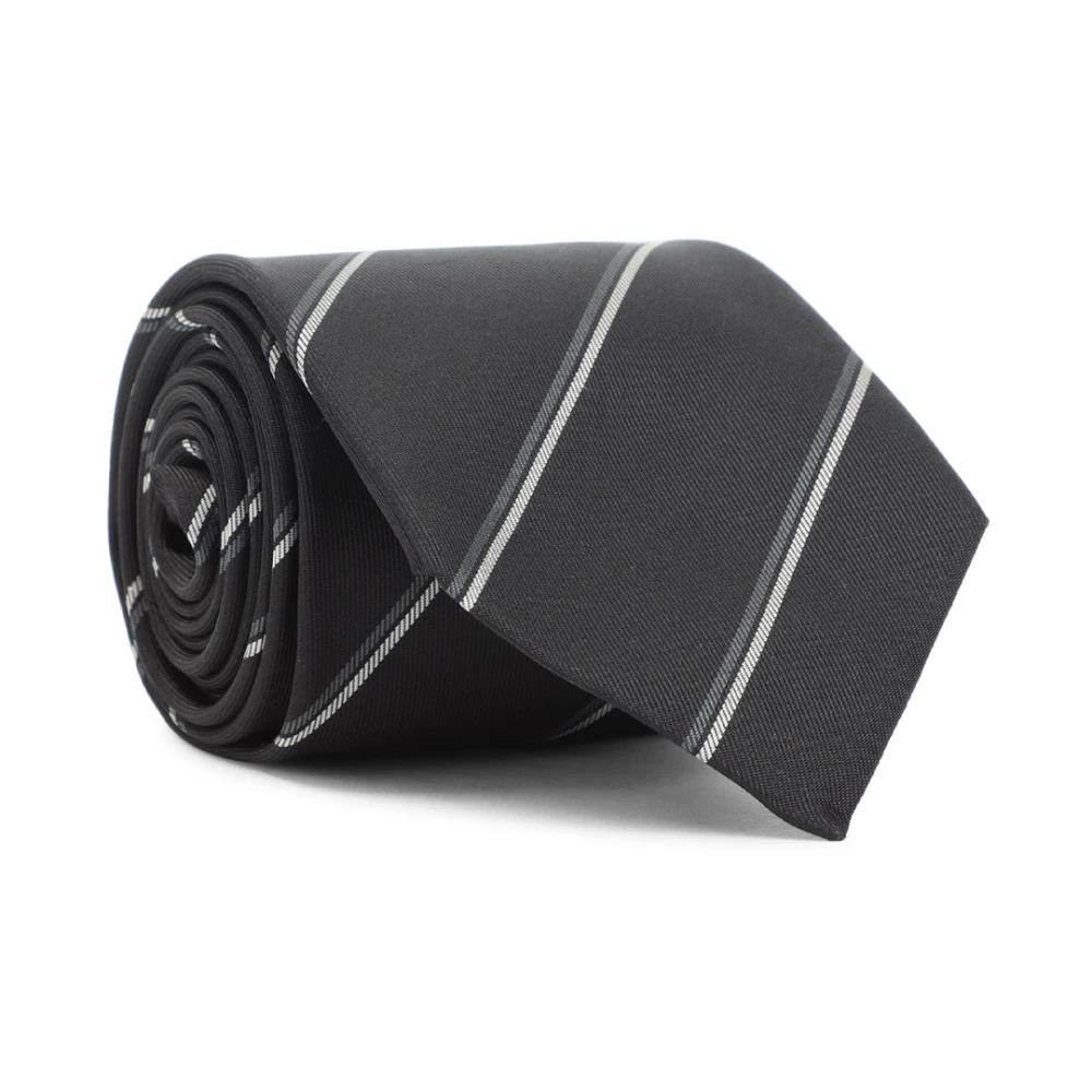 【関税＆送料込み】Saint Laurent Tie wide tie in striped silk jacquard | Saint Laurent | YSL US