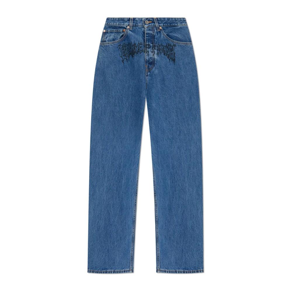 デニム・ジーパン Vetements High-Waisted Denim Jeans GYDA ジーンズ デニム デニムパンツ ハイウエストthigh high