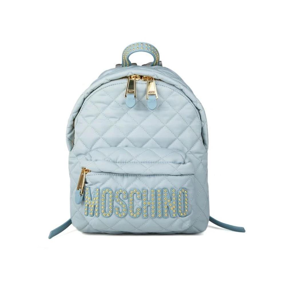 Brand New Quilted Moschino Blue Large Backpack SOLD for 270 SS17 moschino x candy crush capsule backpack  main image 3