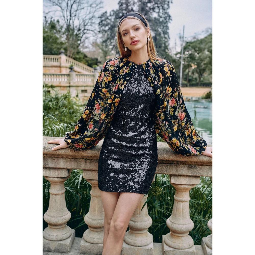 denim dress mini women Self-Portrait - Denim Skater Mini Dress