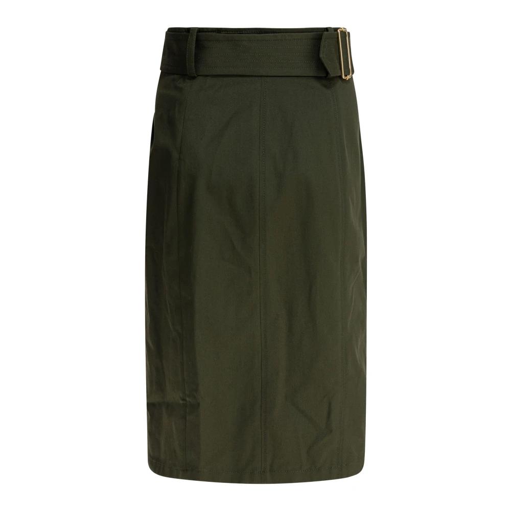 スカート Elie Saab Printed Cotton Long Skirt Green Elie Saab Printed Cotton Maxi Skirt in Natural | Lyst