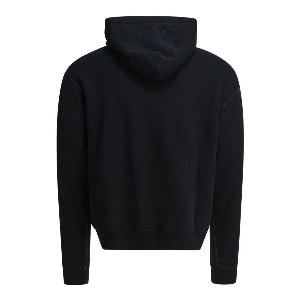 パーカー・フーディ Valentino Classic Black Hoodie VALENTINO GARAVANI Oversized Cotton-Jersey Zip-Up Hoodie for