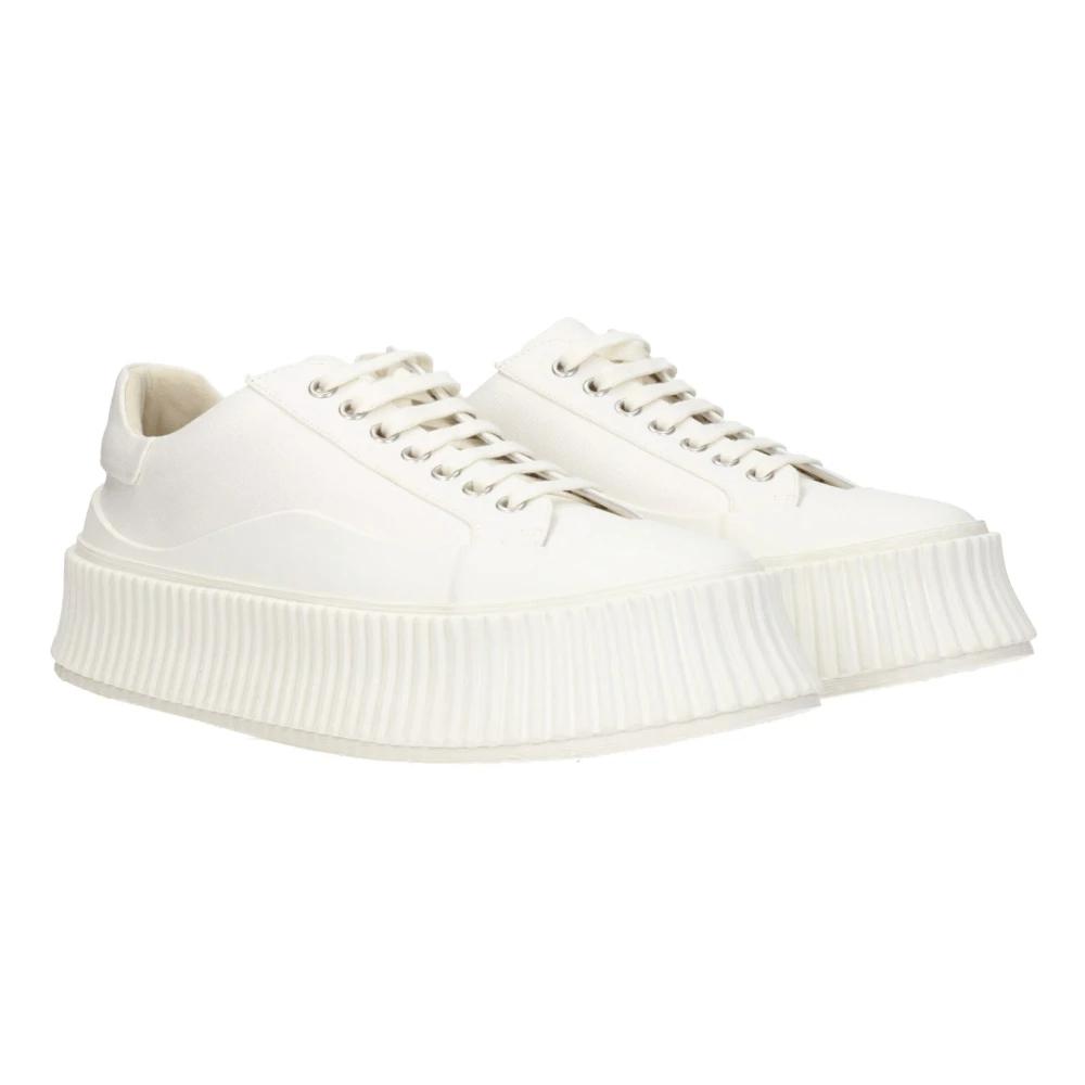 スニーカー JIL SANDER  Canvas platform sneakers Beige Canvas Platform Sneakers by Jil Sander on Sale