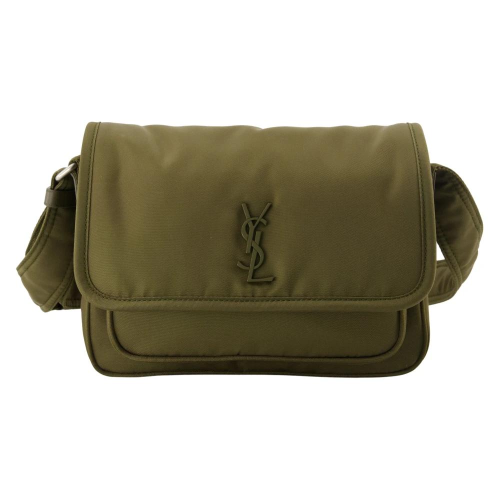 ショルダーバッグ Saint Laurent Crossbody Bags Men Fabric Green ショルダーバッグ Saint Laurent Crossbody Bags Men Fabric