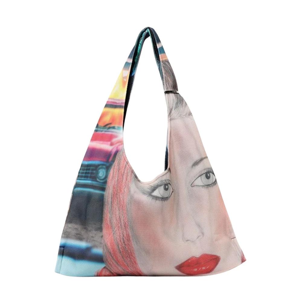 ★SUNNEI★ Parallepipedo Teddy Tote Bag  Blue CACCXBAG0 Simonett-Sunnei-Teddy-Tote-Bag