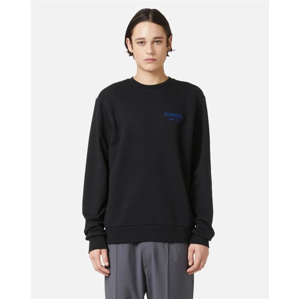 Iceberg Maglione Girocollo Nero Maglieria Iceberg Da Uomo Sconto