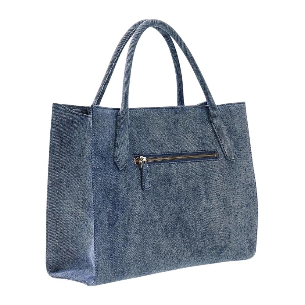 Sac à Main GUESS En Simili Cuir Bleu Saphir Multifonction - Sac Fourre-tout Chic Pour Femme, Livraison Gratuite USA