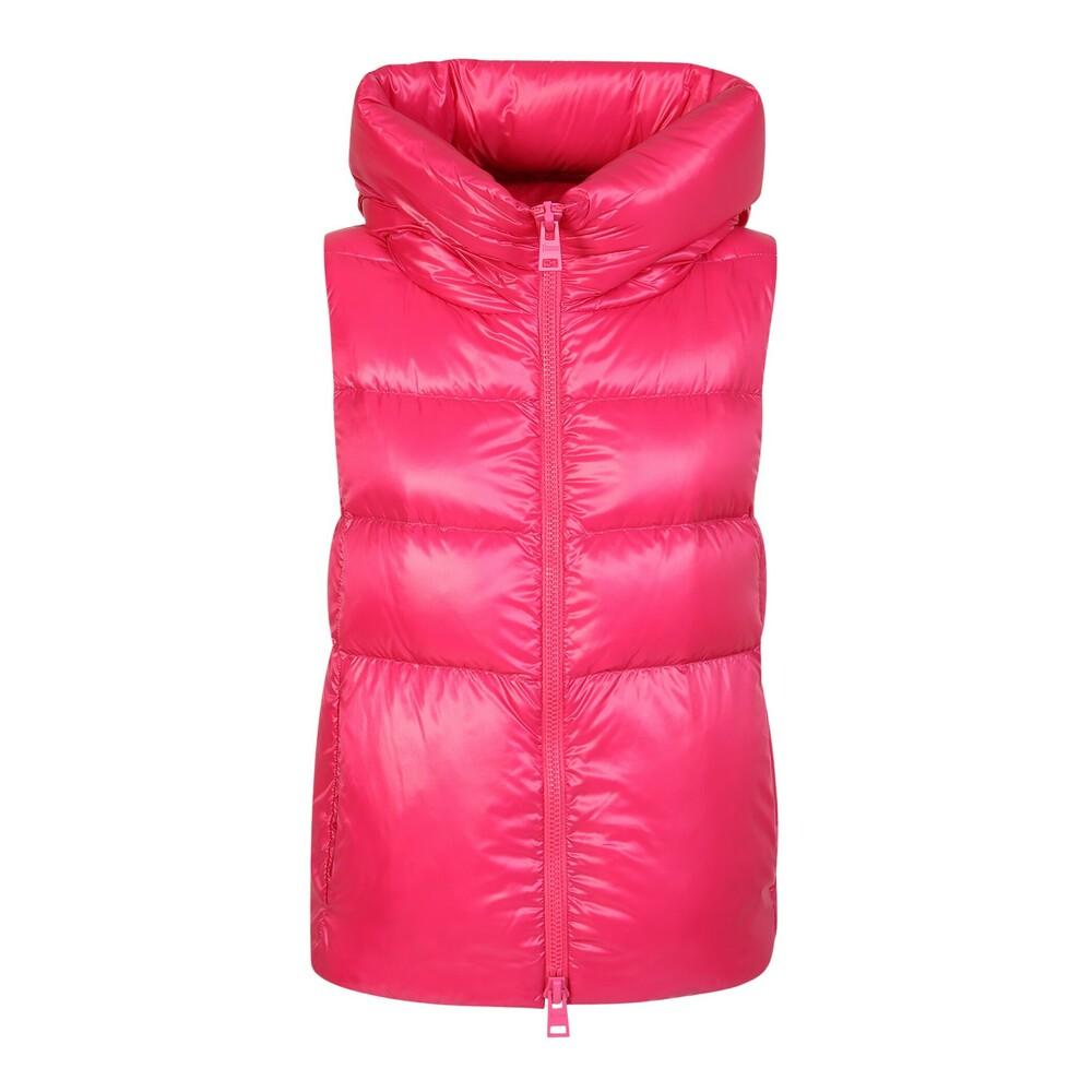 Padded vest with hood Synthétique Herno en coloris Rose Femme Vêtements Vestes Gilets 