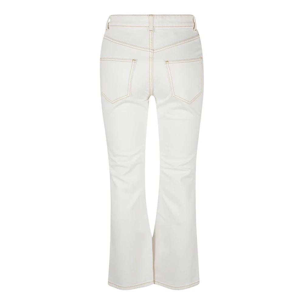 デニム・ジーパン TORY BURCH White Denim Jeans High-Rise Straight Jean: Women's Designer Bottoms | Tory Burch