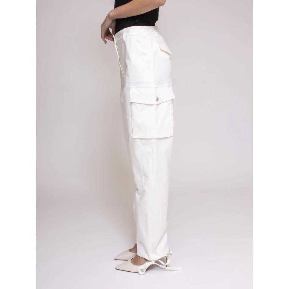 パンツ MOSCHINO Women Straight Pants A0335 3224 0001 White Moschino Straight Trousers in White | Lyst