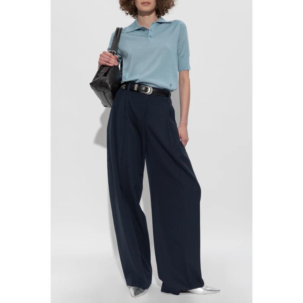 パンツ ALEXANDER MCQUEEN Women Straight Pants 754576QJACF4100 Blue McQueen Pants for Women | Online Sale up to 60% off | Lyst