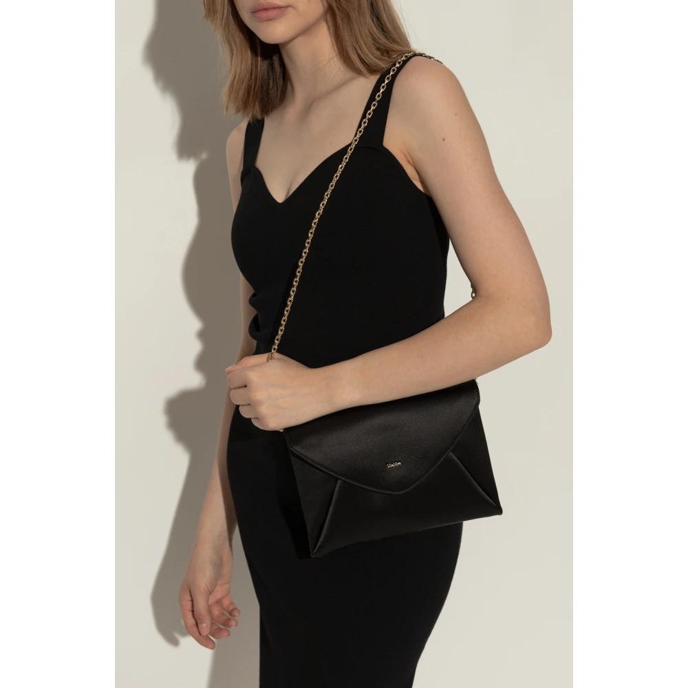 【送料&関税込】Max Mara Canvas Clutch Bag opice Max Mara Opice Logo Patch Clutch Bag in Brown | Lyst UK