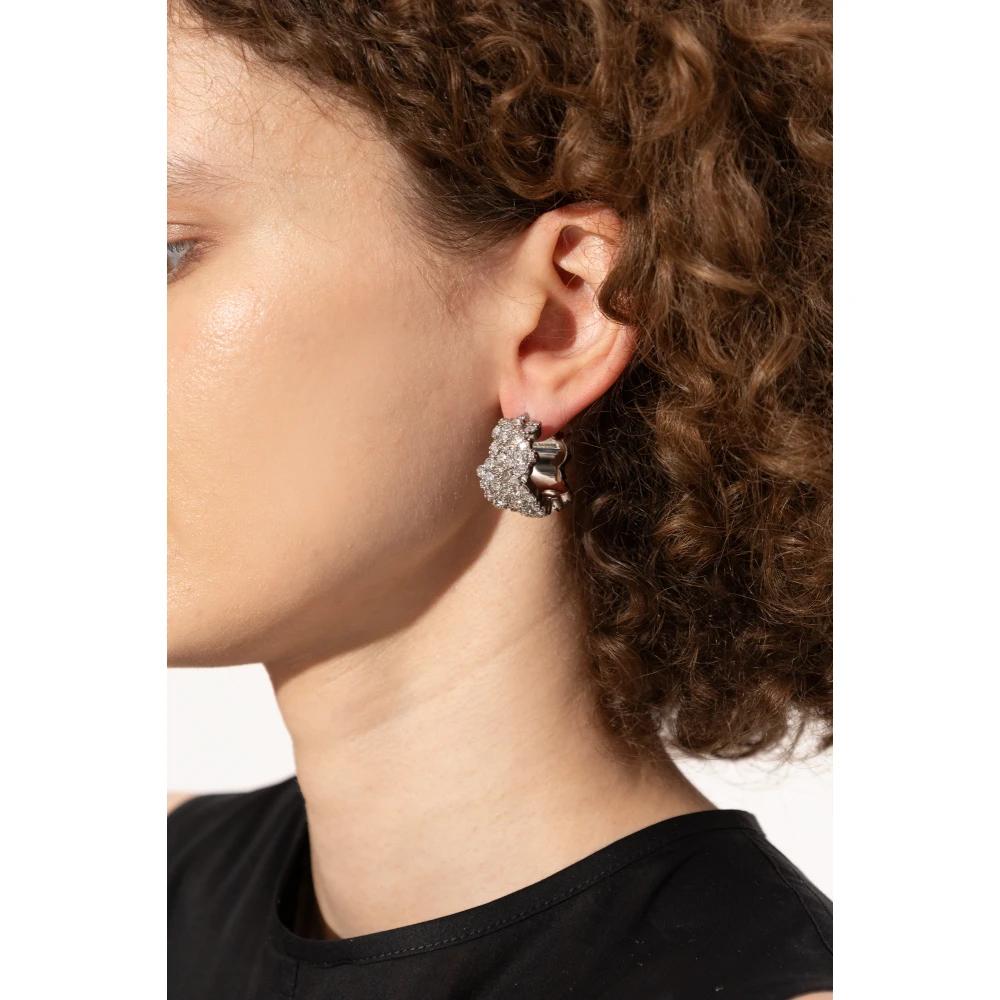 関税・送料込み【Jil Sander】Embellished Earrings Jil Sander - Crystal-embellished hoop earrings