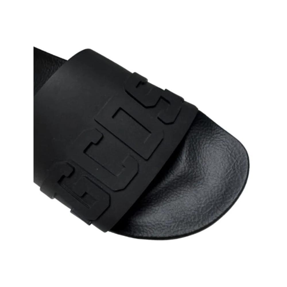 Mules Homme GCDS En Gomme - Noir - Pointure Spéciale - Neuf Avec Boîte