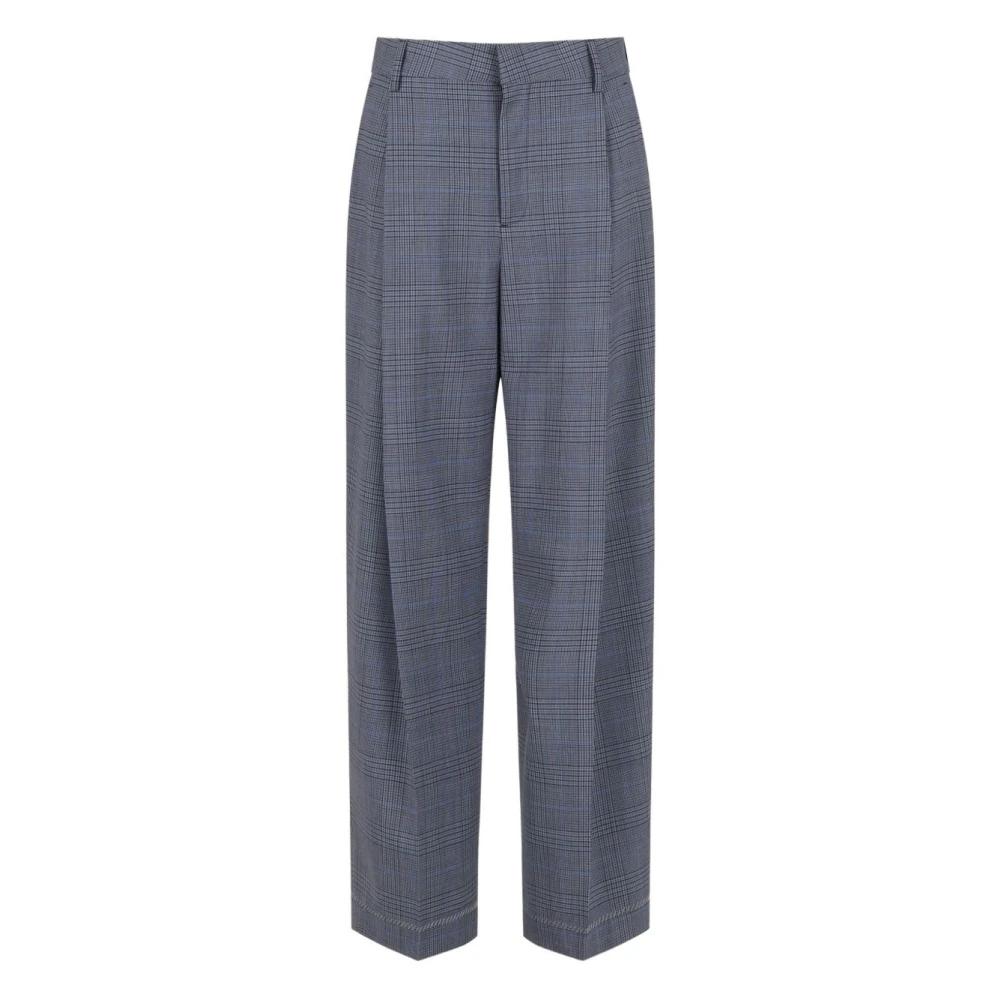 パンツ Marni Checked Wide-Leg Trousers With Front Pleats And Marni Checked Wide-Leg Trousers With Front Pleats And