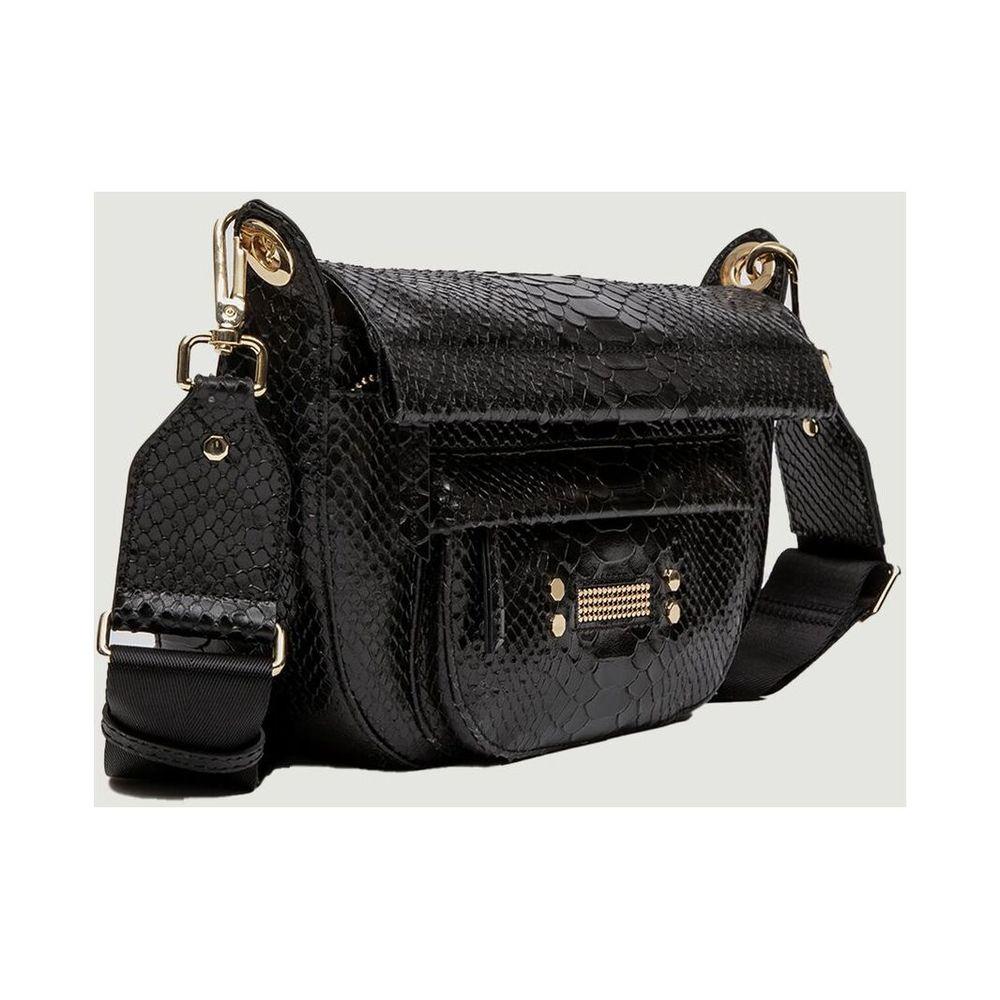 Neptune python effect leather bag Clio Goldbrenner en coloris Noir | Lyst