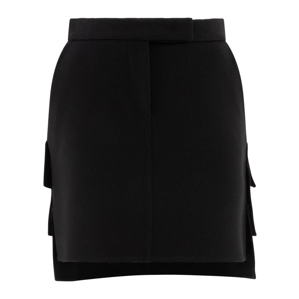 ミニスカート Max Mara Studio Black triacetate blend Pagine mini skirt Max Mara Studio Black Triacetate Blend Pagine Mini Skirt