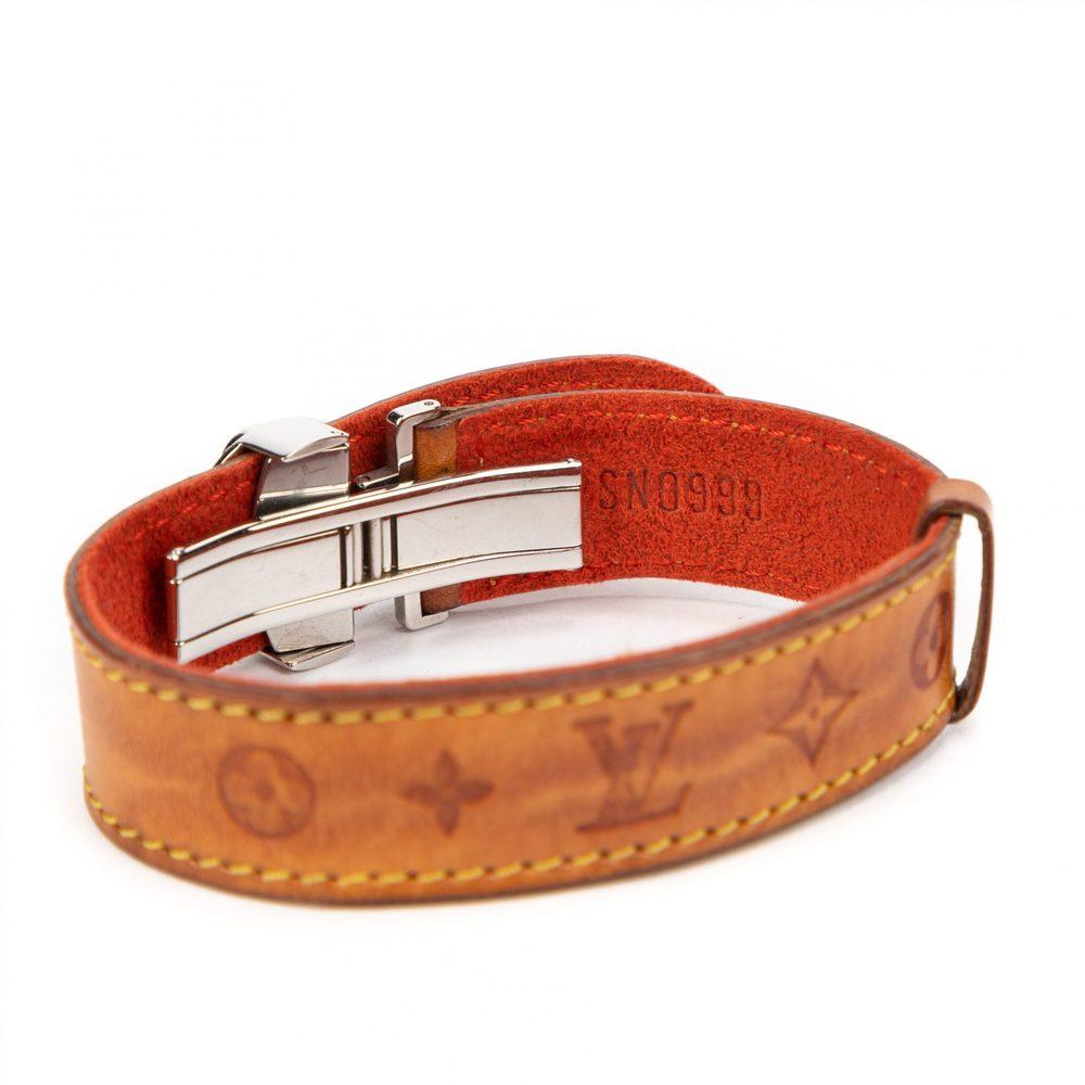 Louis Vuitton Monogramm Blumen Logo Armband In Braun Lyst