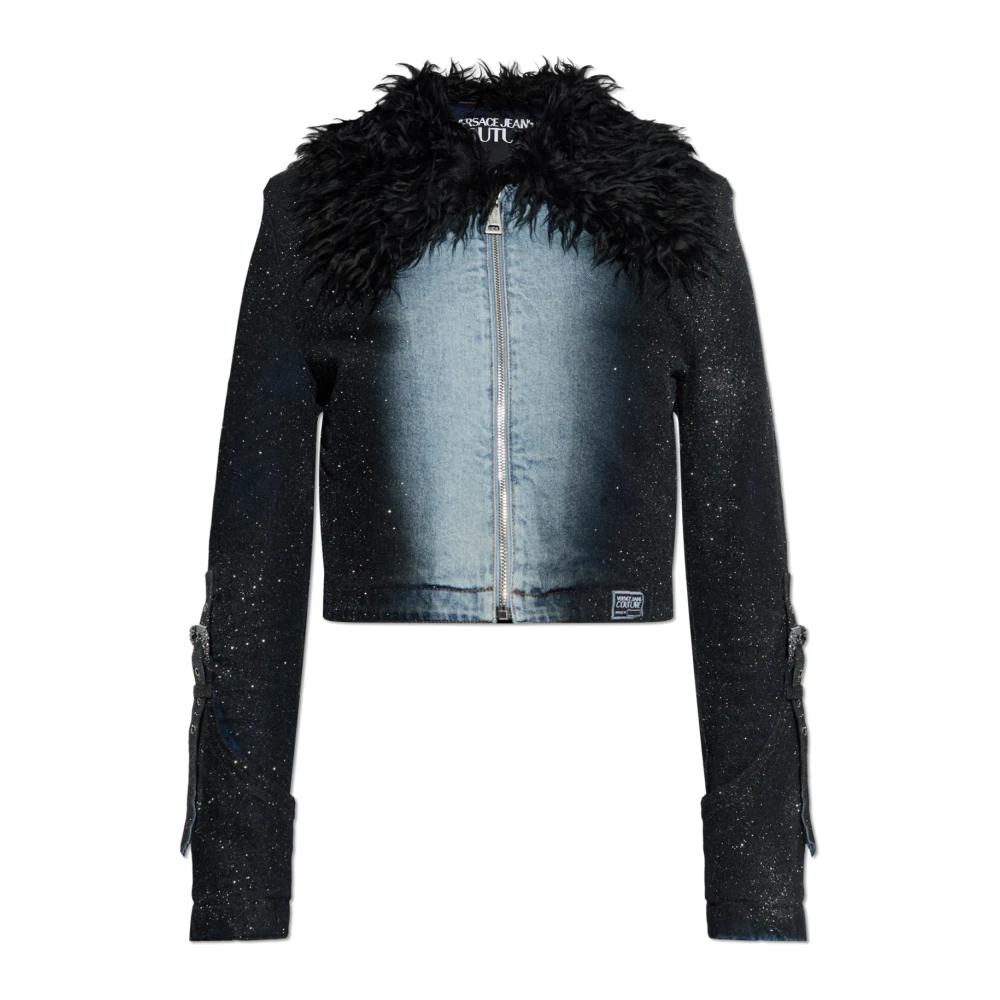 Versace Jeans Couture Denim Jackets in Black | Lyst