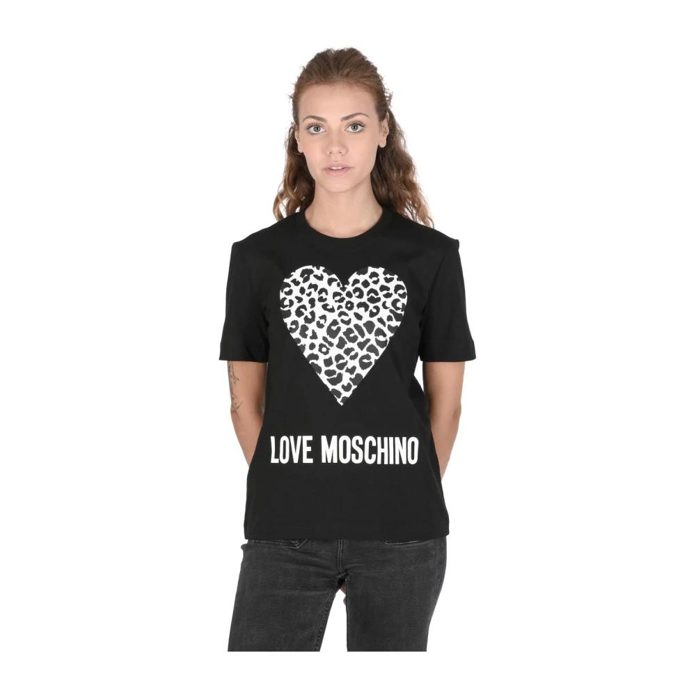 【人気商品！】Moschino ブラック In Love We Trust Tシャツ Black 'In Love We Trust' T-Shirt by Moschino on Sale