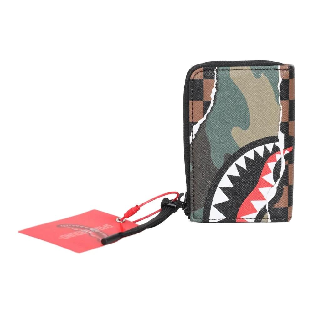 折りたたみ財布 SPRAYGROUND Men Wallet Multicolor 910W7508NSZ Outlet Men Sprayground Sharks In Parıs Paınted Wallet