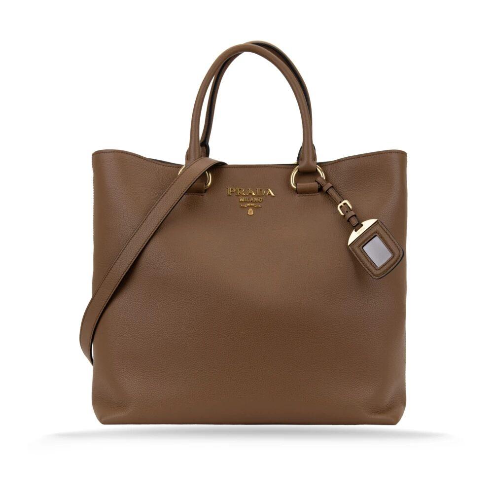 Farfetch Prada Brown Leather Tote Prada Large Leather Tote Bag