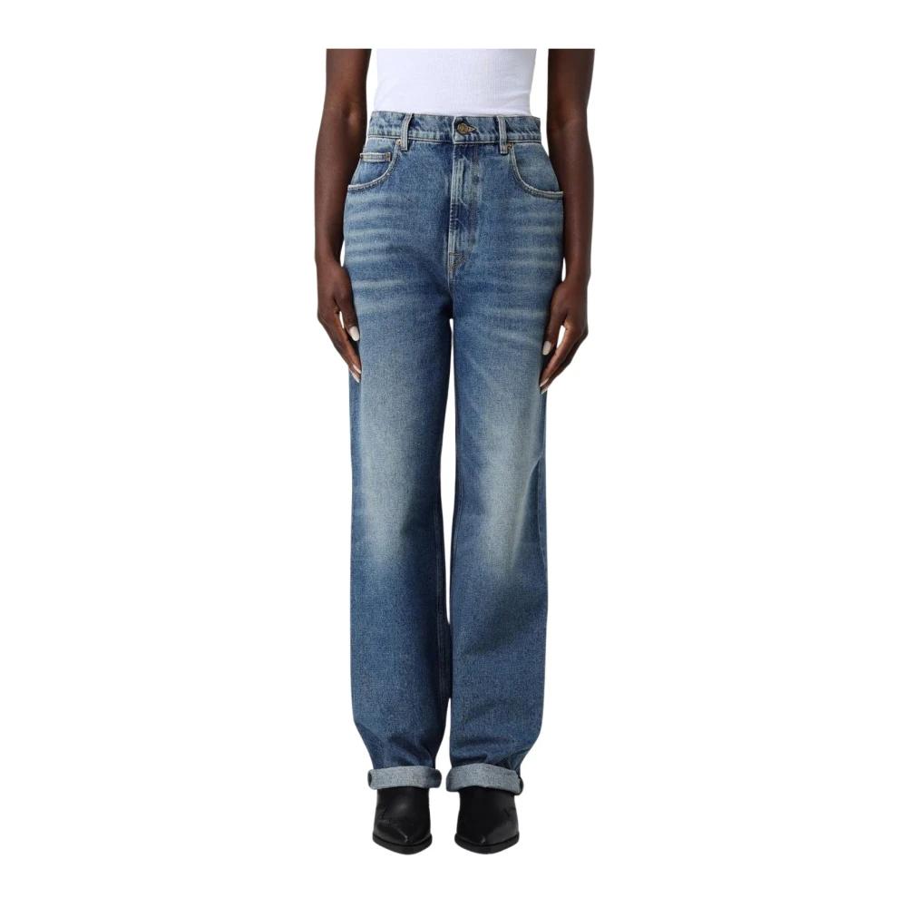 デニム・ジーパン GOLDEN  DELUXE BRAND KIM STRAIGHT-FIT JEANS IN DENIM Golden Goose Kim Bleached Jeans with Crystals | Neiman Marcus