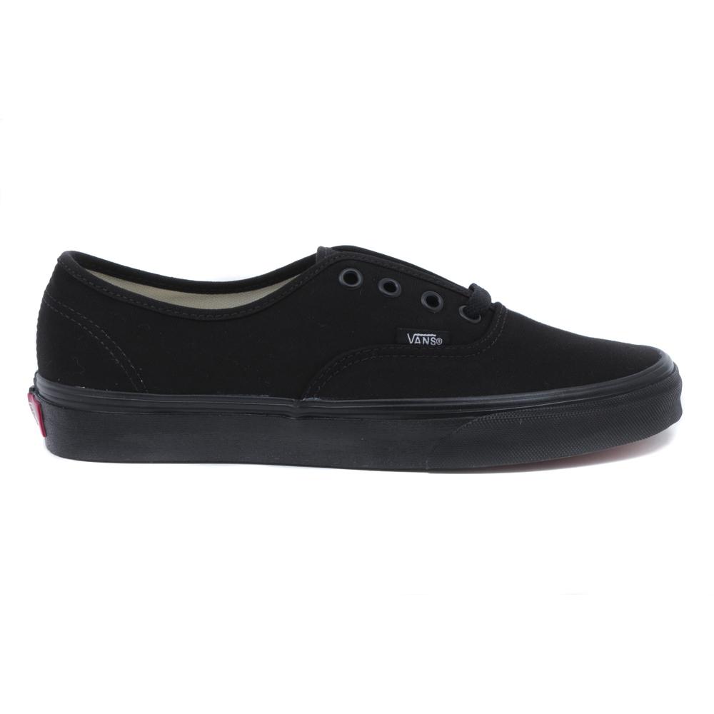 Vans Leer Sneakers Authentic Black Black - Lyst