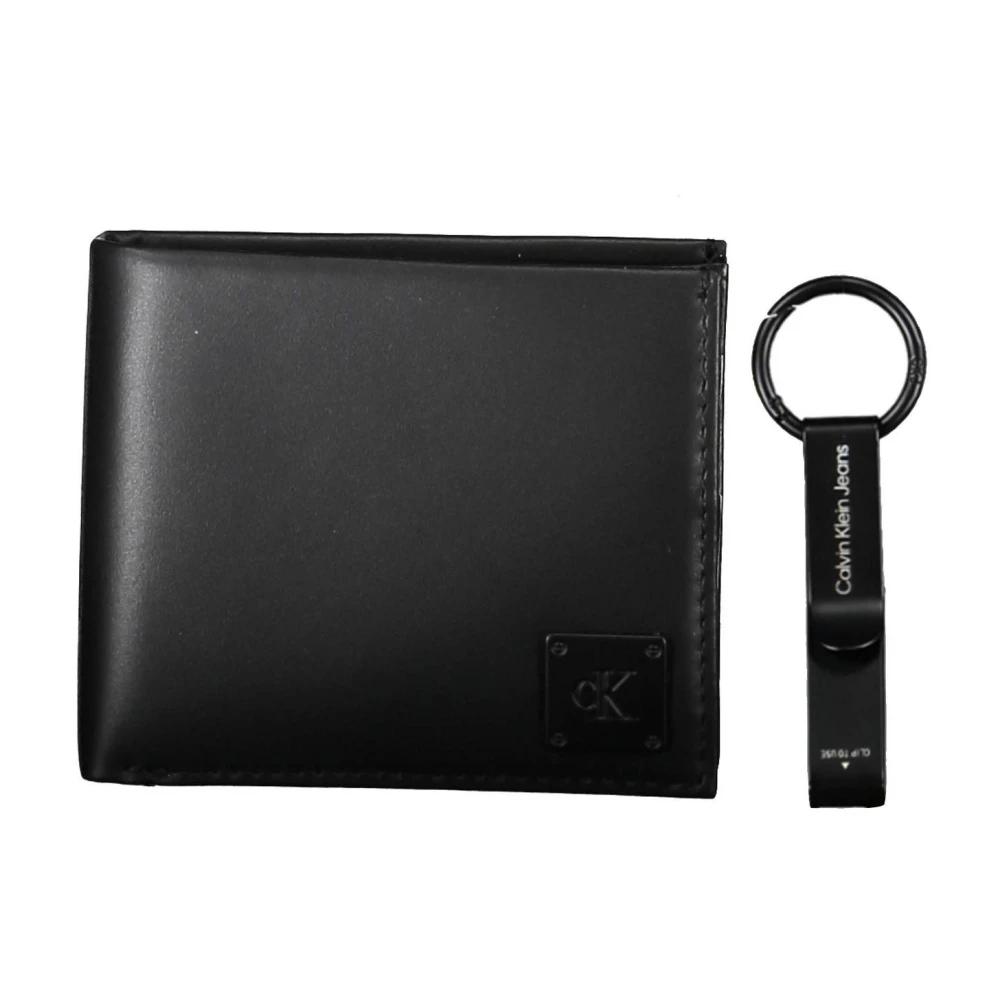 Black leather wallet di Calvin Klein da Uomo | Lyst