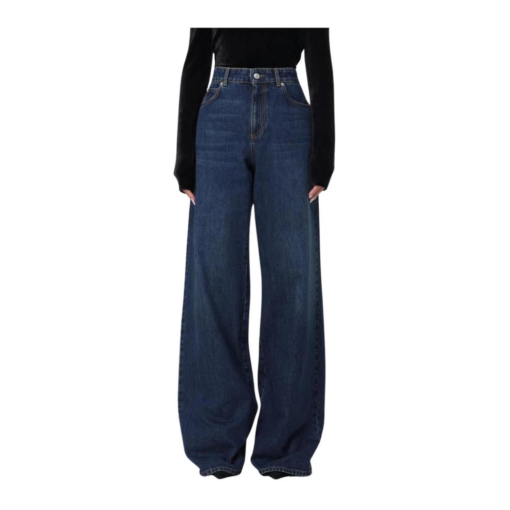 デニム・ジーパン alexander mcqueen FW24 Wide leg jeans (802098QMACX 1307) Alexander McQueen Wide Leg Jeans | Black | FARFETCH