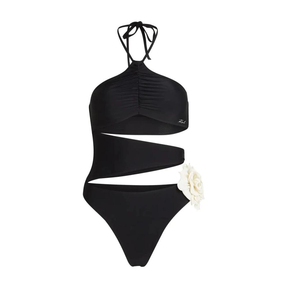 KARL LAGERFELD【洗練されたデザイン☆MONOCHROME ワンピース】 Karl Lagerfeld Open Back One-Piece Swimsuit women - Glamood