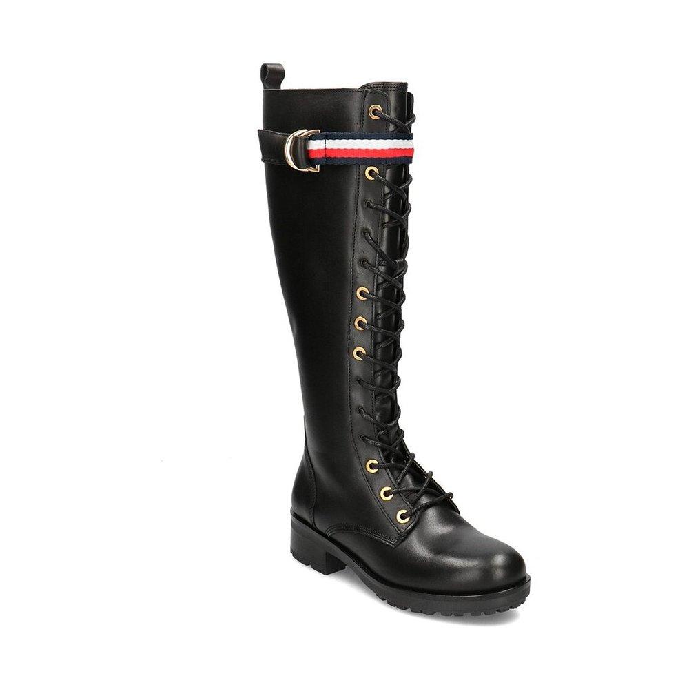 Corporate Ribbon Biker Longboot - Boots - Fw0Fw04493 BDS 36 di Tommy  Hilfiger in Nero - Lyst