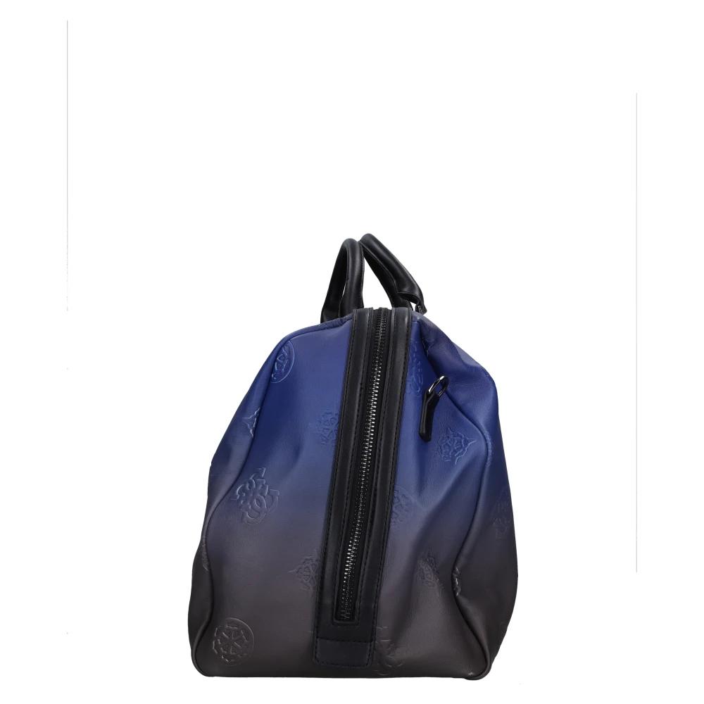 Sac de voyage GUESS Pisa Double Zip Weekender sac bleu foncé neuf