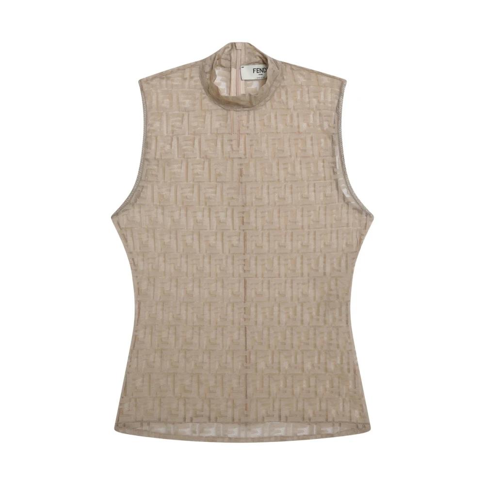 (*♡様 【FENDI】 ホワイトタンクトップ FENDI フェンディ タンクトップ カットソー ノースリーブ クルーネック
