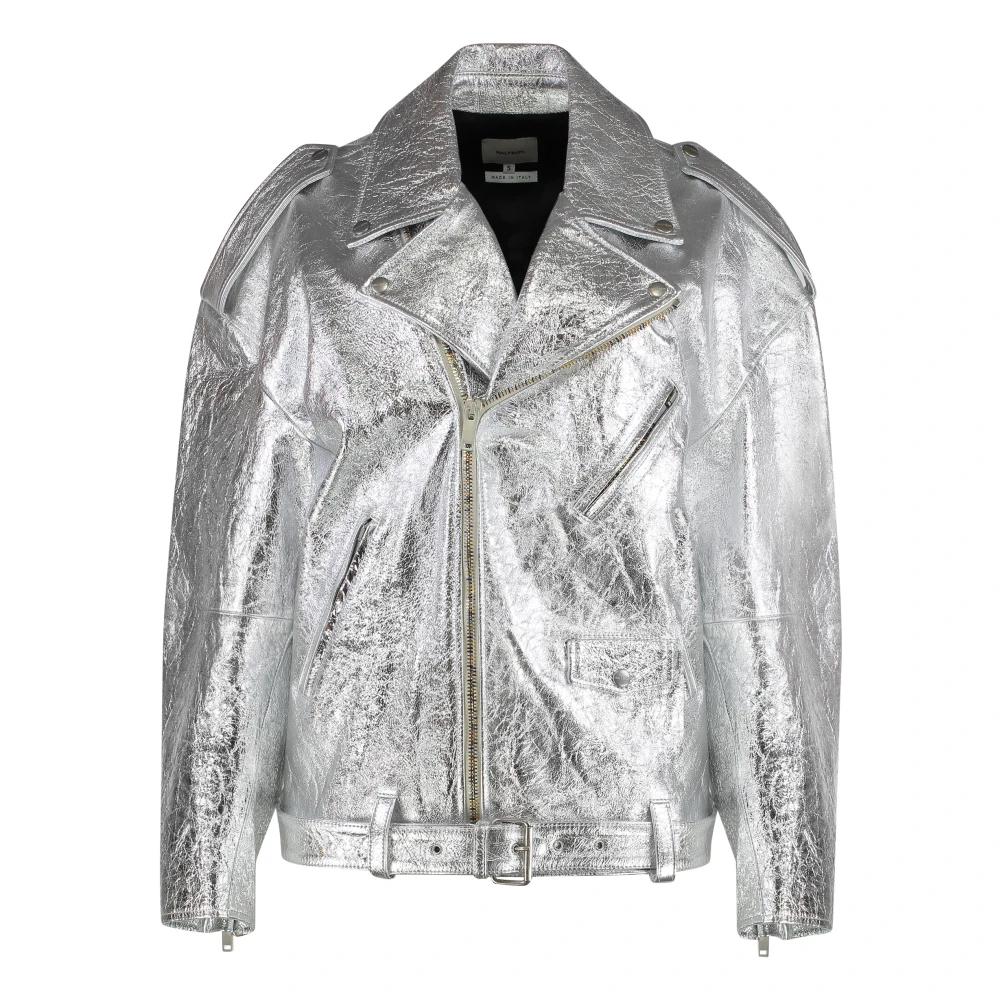 HALFBOY ハーフボーイ シルバー レザー ジャケット Halfboy Jackets for Women | Online Sale up to 80% off | Lyst