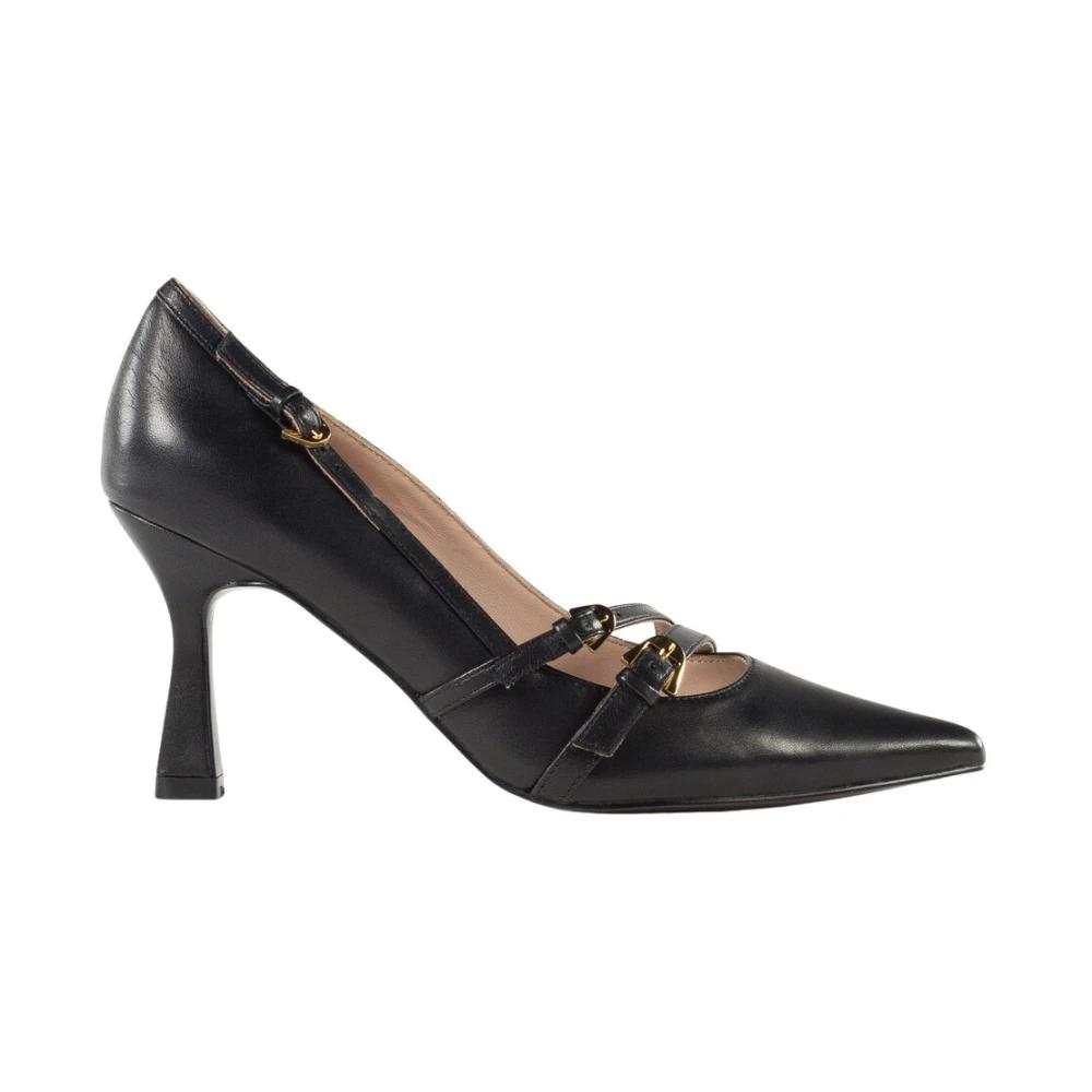Escarpins Mules Coccinelle En Cuir - Lanières Dorées - Taille 40 - Talon Bas Kitten Heel
