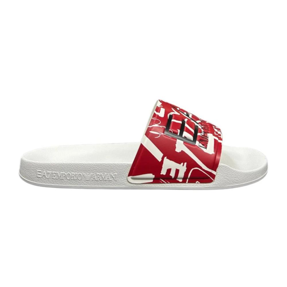 サンダル EA7 Sandals MEN'S EA7 EMPORIO ARMANI SLIDES SANDALS LOGO Shoes Beach