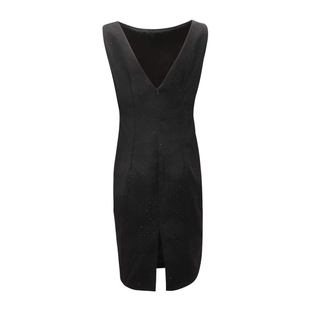 Robe Noire Sandro Ferrone Taille 38 - Occasion Très Bon état, Polyester/elasthane, Longueur Genou