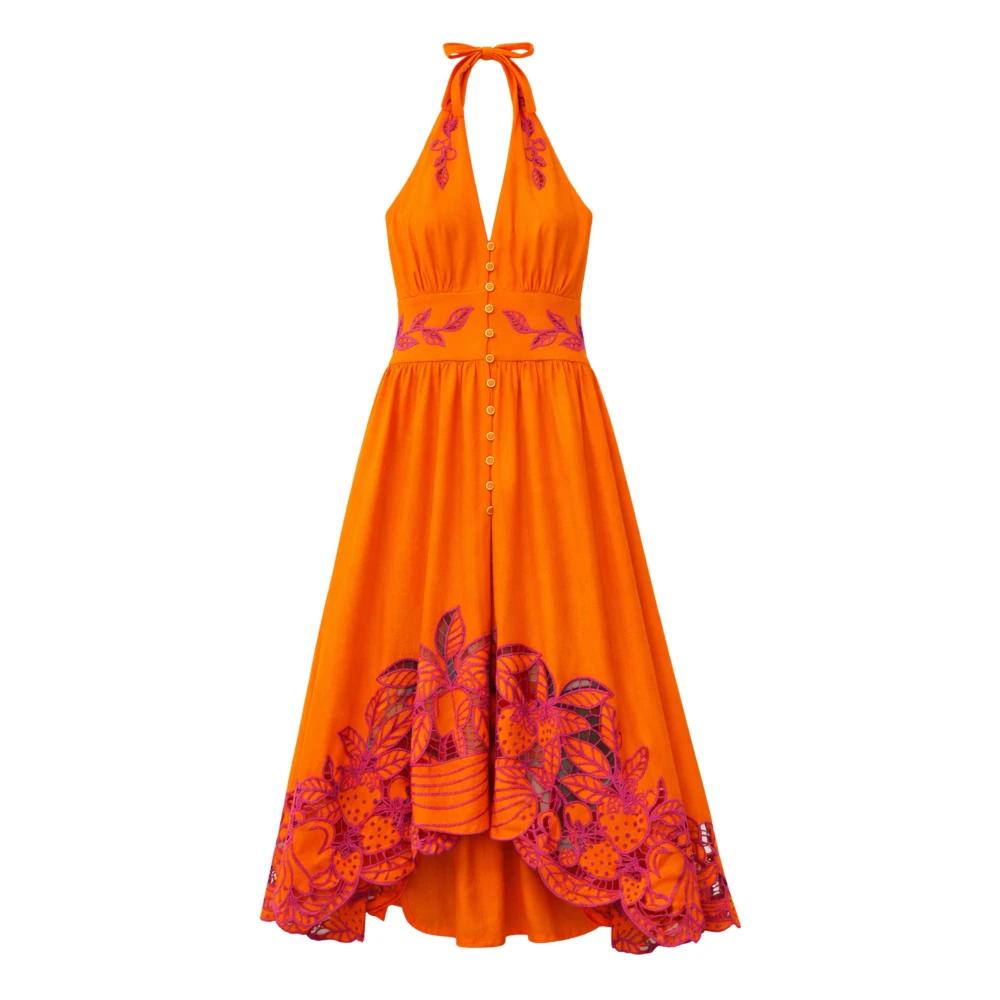 chinese dress ladies Farm Rio Flowering Garden Tree Organic Cotton Maxi Dress