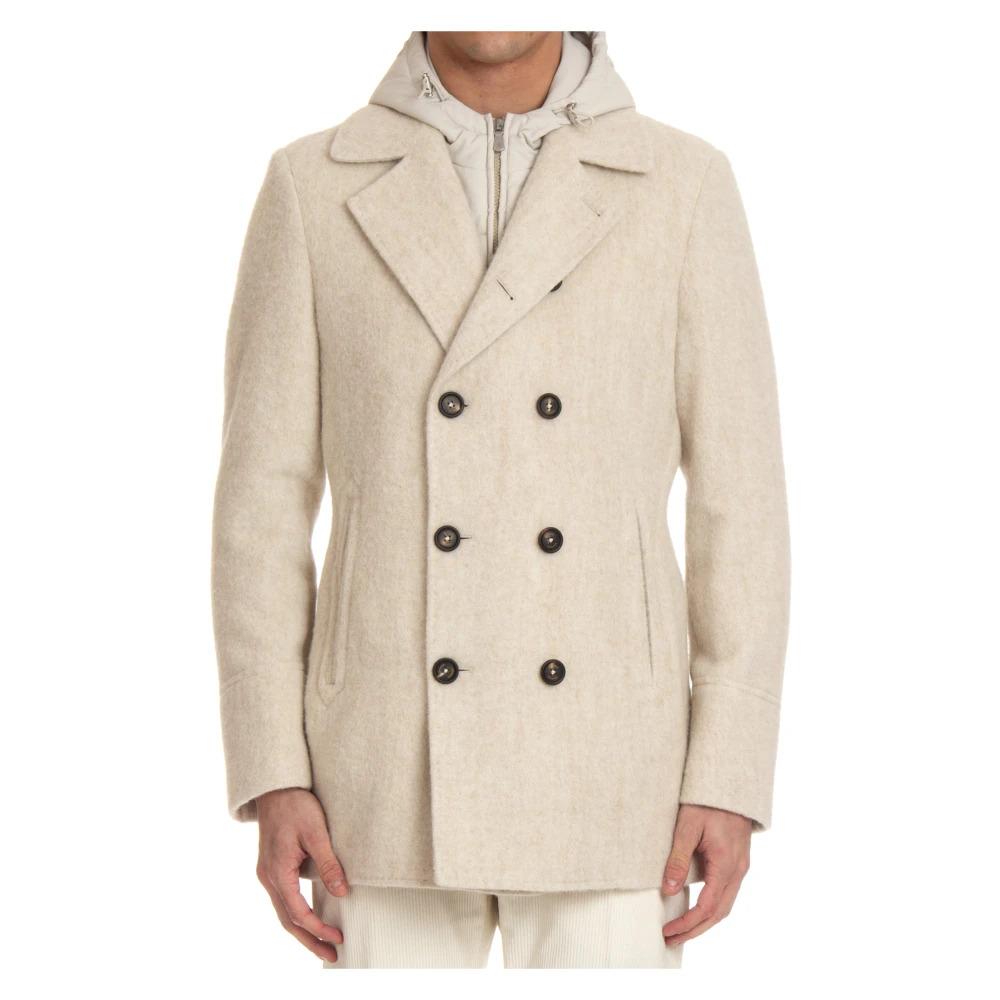 Eleventy spread-collar button-down coat - Grey