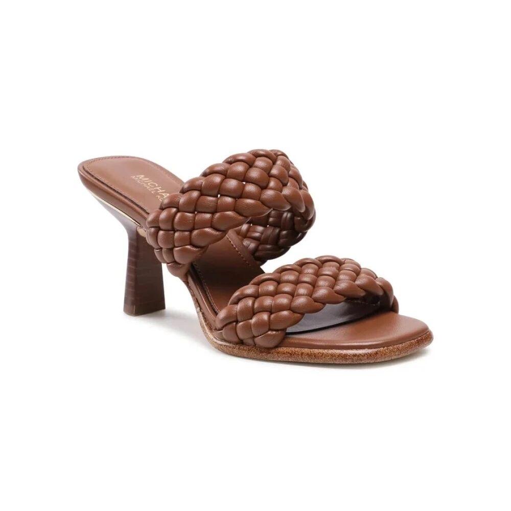 Michael Kors Heeled Mules in Brown Lyst