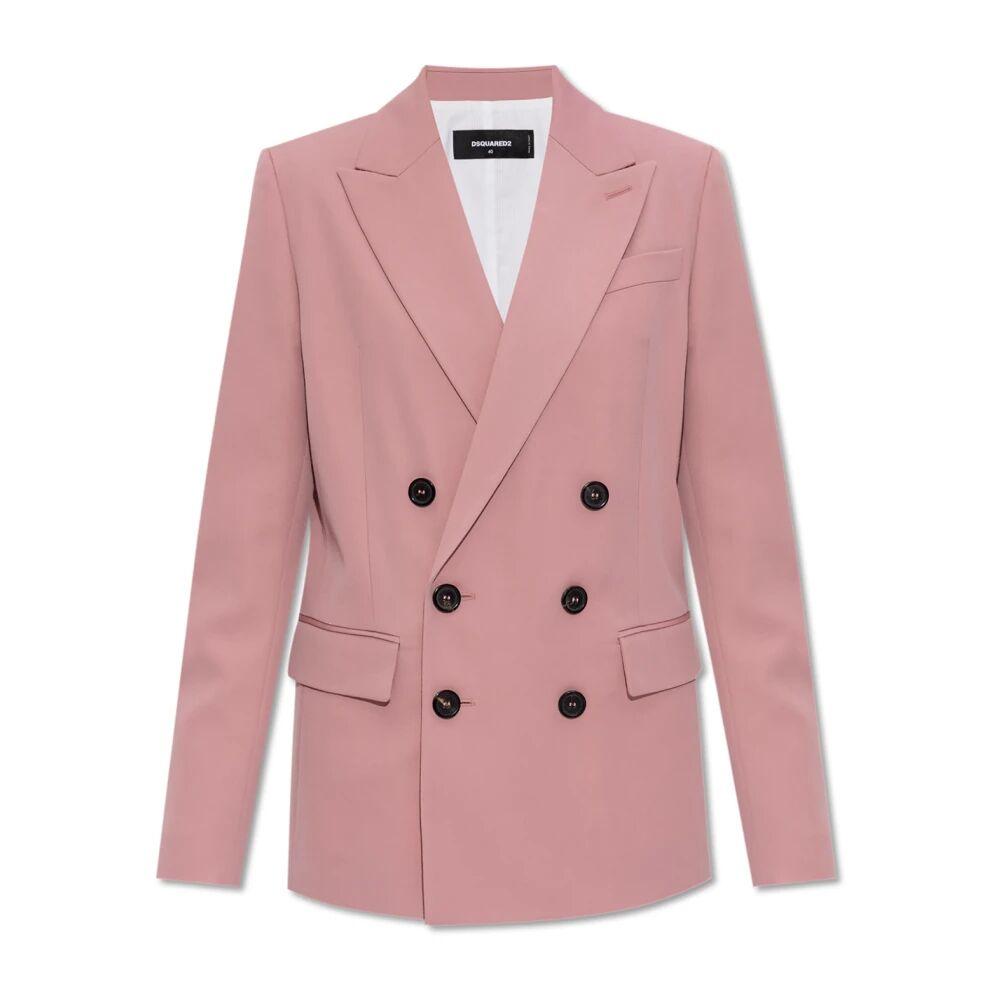 【送料&関税込】Dsquared2 Pink Double-breasted Jacket Pink DSquared² Jackets for Women | Lyst